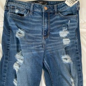 Hollister high rise destroyed jeans